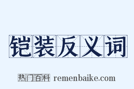 铠装反义词是什么意思的图片